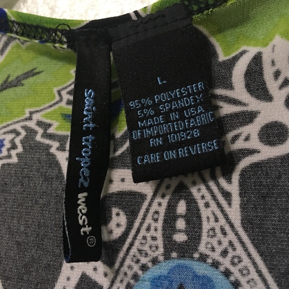 Saint Tropez West Printed Blouse Large - Picture 2 of 5